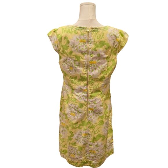 Lilly Pulitzer Jubilee Shift Dress Cap Sleeve Embroidered Pockets V-Neck Size 14 - Picture 5 of 11